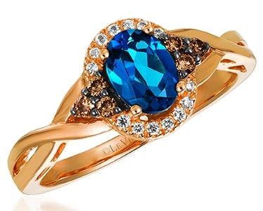 A Le Vian fashion ring showcases strawberry gold and chocolate diamonds