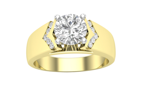 A bold engagement ring with a chunky band from Love Story, available at Morgan Jewelers.