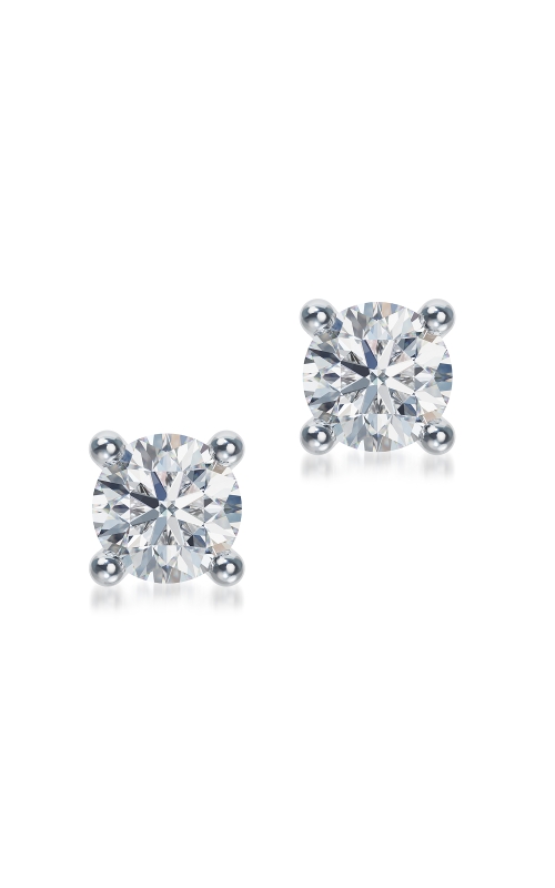 Bella Round Brilliant Diamond Solitaire Stud Earrings in 14K White Gold, 1/4ctw