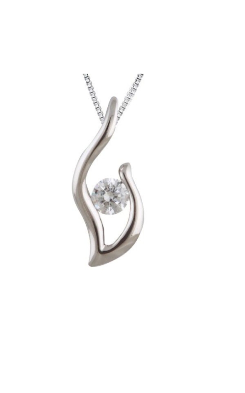 Bella Diamond Collection Passion Flame Diamond Pendant in Sterling Silver, 1/20ctw