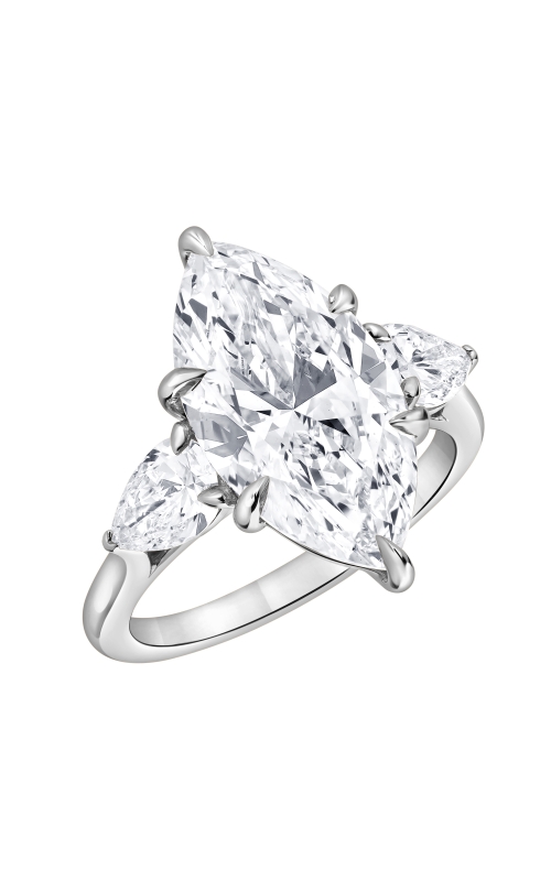 Flashpoint Created Diamond Women's Marquise Three Stone Engagement Ring In 14K White Gold 6CTW