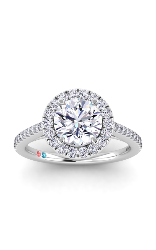 Flashpoint Created Diamond Women's Engagement Ring 1 3/8 CTW Round in 14K White Gold