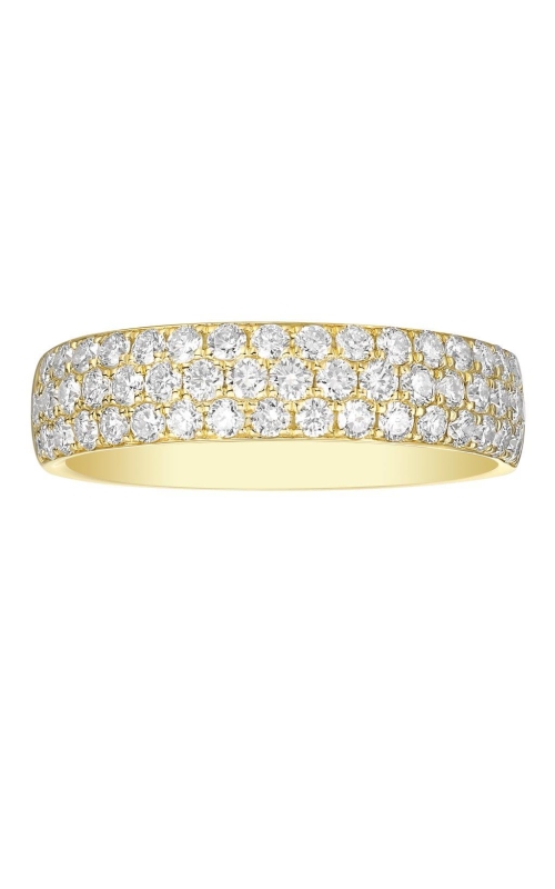 Flashpoint Created Women's Diamond 3 Row Band 1 CTW in 14K Yellow Gold