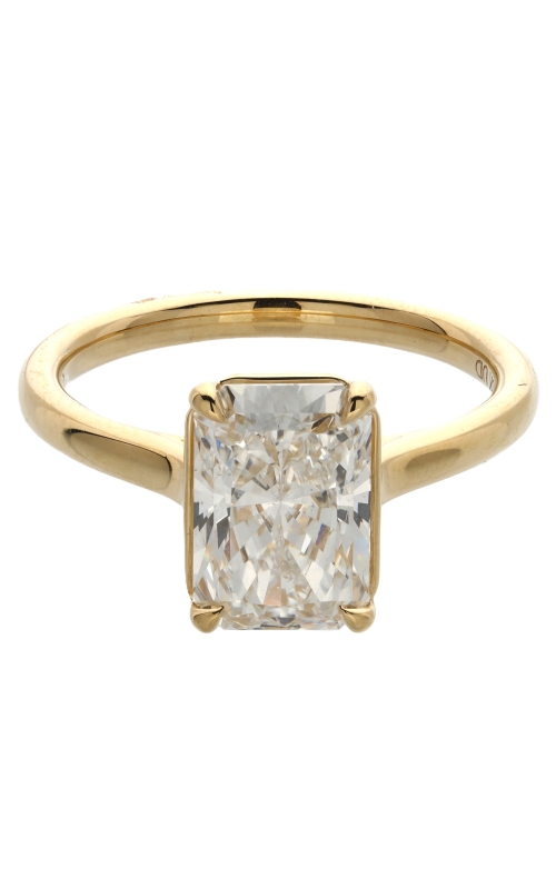 Flashpoint Created Diamond Radiant Engagement Ring 2 1/2 CTW in 18K Yellow Gold