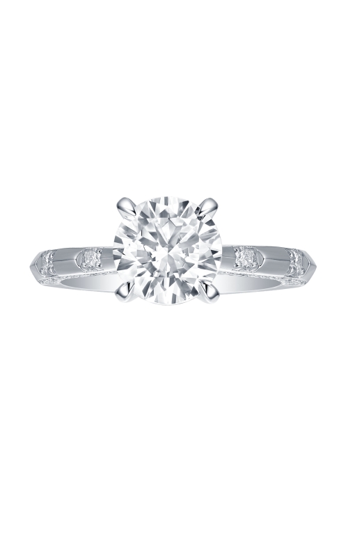 Flashpoint Created Diamond Women's Engagement Ring 2 ct. Round Center 2 1/2 CTW in 14K White Gold