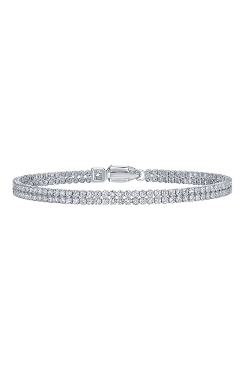 Flashpoint Created Two Row Diamond Bracelet 3 1/2 CTW in 14K White Gold