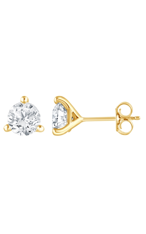 Women's Flashpoint Created Diamond Stud Earrings In 14K Yellow Gold