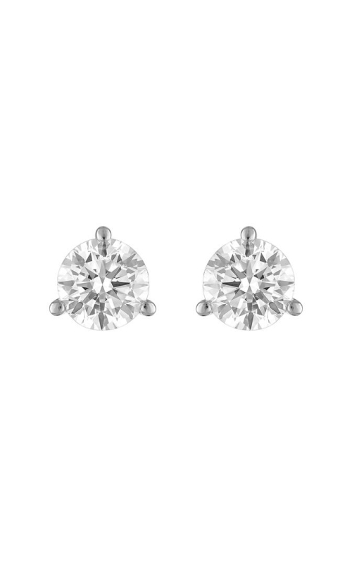 Lab Created Ladies Round Diamond Stud Earrings 1CTW