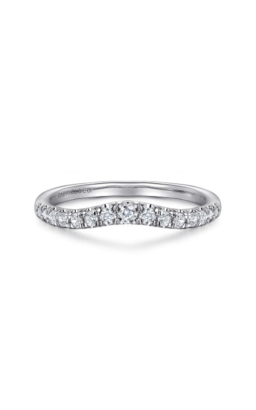 Gabriel & Co. Women's Curved Diamond Wedding Band In 14K White Gold 1/4CTW