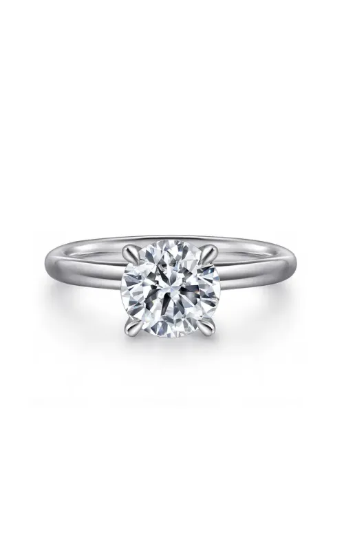 Gabriel & Co. Women's Round Solitaire Engagement Ring In 14K White Gold