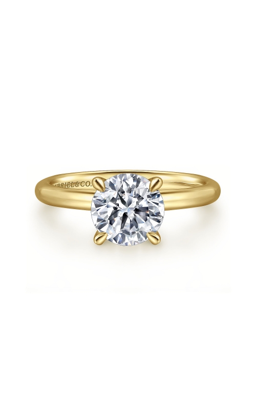 Gabriel & Co. Women's Round Solitaire Engagement Ring In 14K Yellow Gold