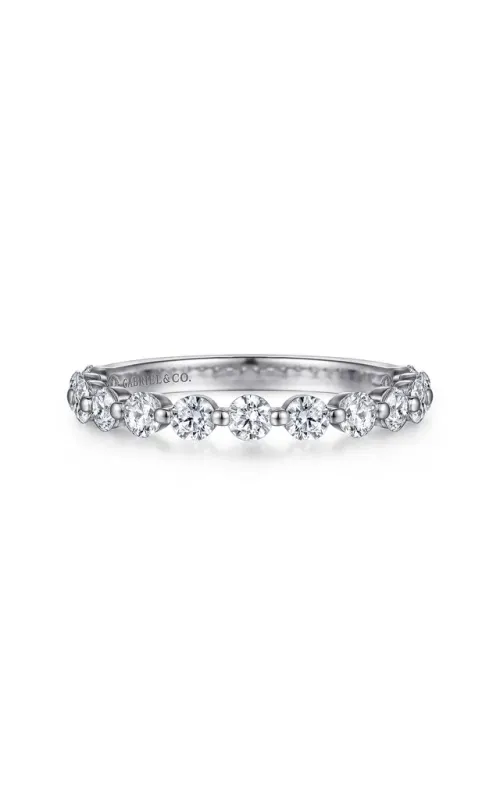 Gabriel & Co. Women's Diamond Wedding Band In 14K White Gold 7/8CTW