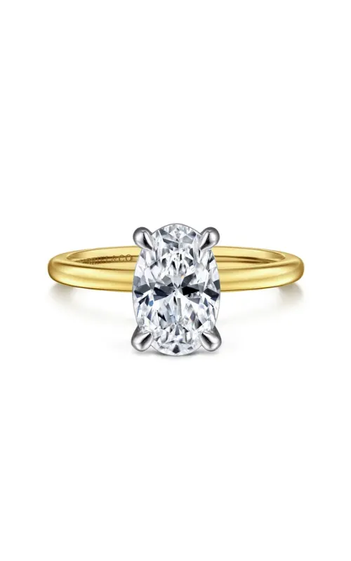 Gabriel & Co. Women's Oval Solitaire Engagement Ring In 14K Yellow Gold