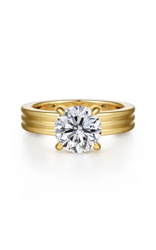 Gabriel & Co. Women's Round Hidden Halo Engagement Ring In 14K Yellow Gold .07CTW