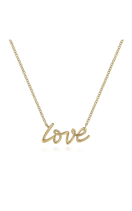 Gabriel & Co. Women's Love Pendant Necklace In 14K Yellow Gold