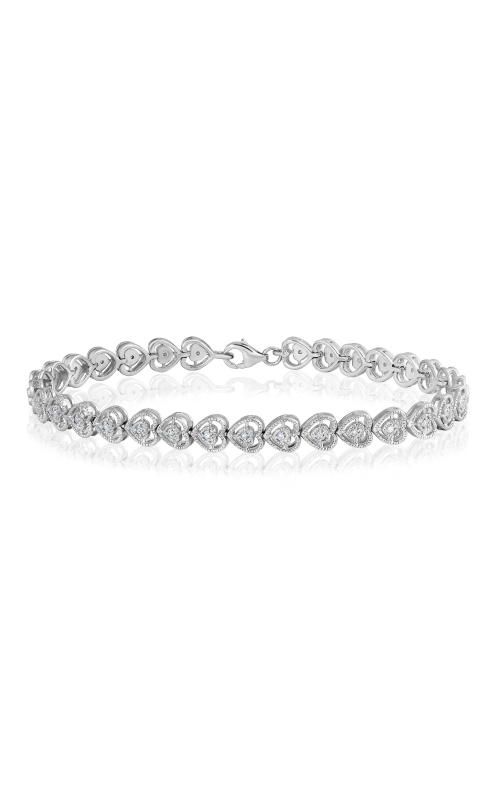 Women's Diamond Heart 7  Bracelet 1 1/8 CTW in Sterling Silver
