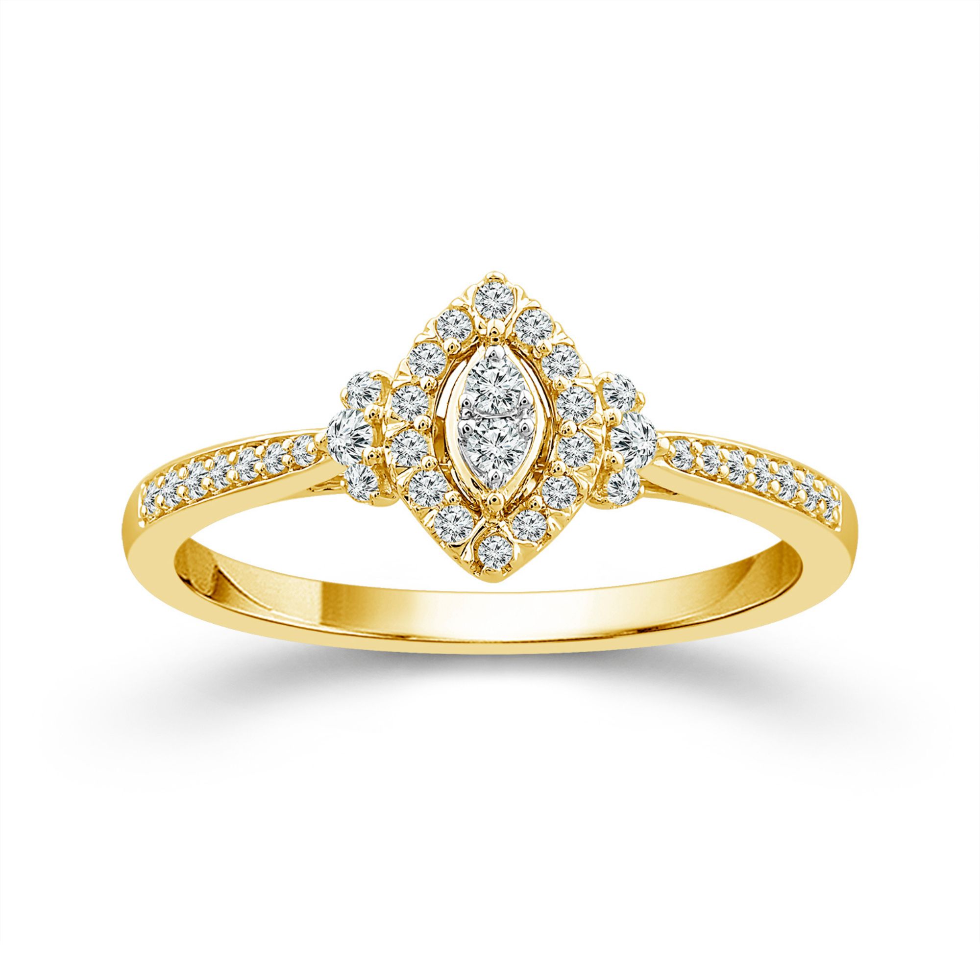 10K White Gold 1/5 CTW. Cluster Diamond Promise Ring 10K White Gold 1/5 CTW. Cluster Diamond Promise Ring