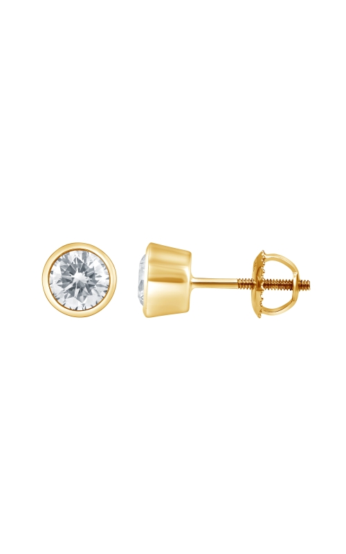 Flashpoint Created Diamond Women's Earrings 1 CTW in 14K Yellow Gold