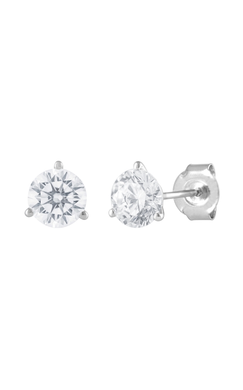 Flashpoint Created Diamond Classic Studs 2 CTW in 14K White Gold