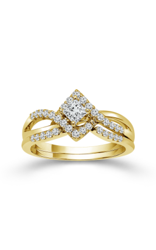 Women's Diamond Engagement Ring Set in 14K Yellow Gold