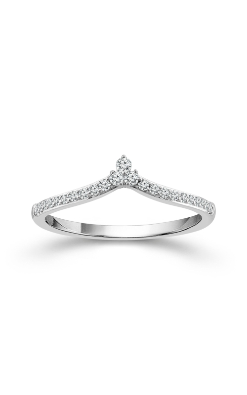 Women's Diamond Ring 1/8 CTW Chevron in 10K White Gold
