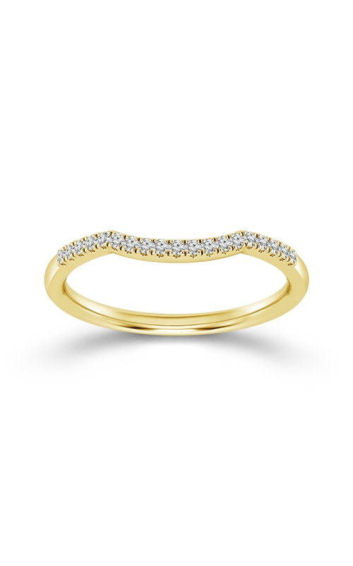 Women's Diamond Contour Wedding Band In 10K Yellow Gold