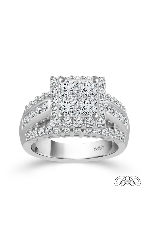 Beautiful Bride Quad Princess Cut 2 CTW Engagement Ring in 14K White Gold