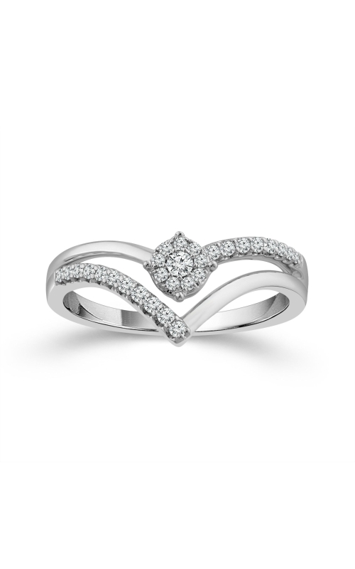 Women's Diamond Ring 1/5 CTW Chevron in 10K White Gold