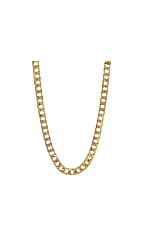 Italgem 22 Flat Curb Link 9.4MM Chain in Gold Ion Plated Stainless Steel