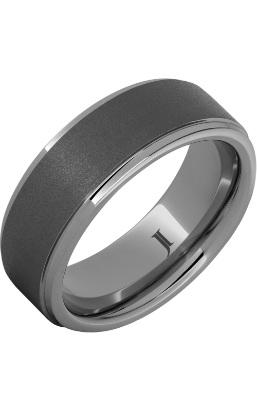 Men's Sandblast Center 8MM Wedding Band in Tungsten