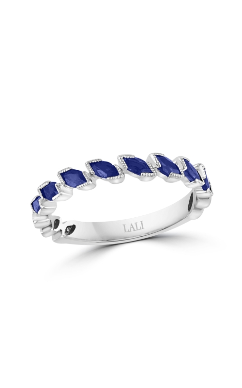 Sapphire 4x2MM Marquise Ring In 14K White Gold