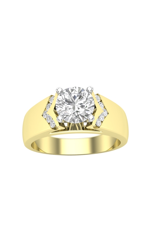 Women's Epic Semi-Mount Sidestone Engagement Ring 1/10 CTW in 14K Yellow Gold