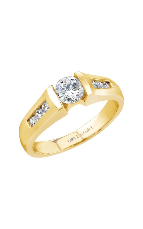 Women's Diamond Engagement Ring Only You Round Center with 5/8 CTW in 14K Yellow Gold