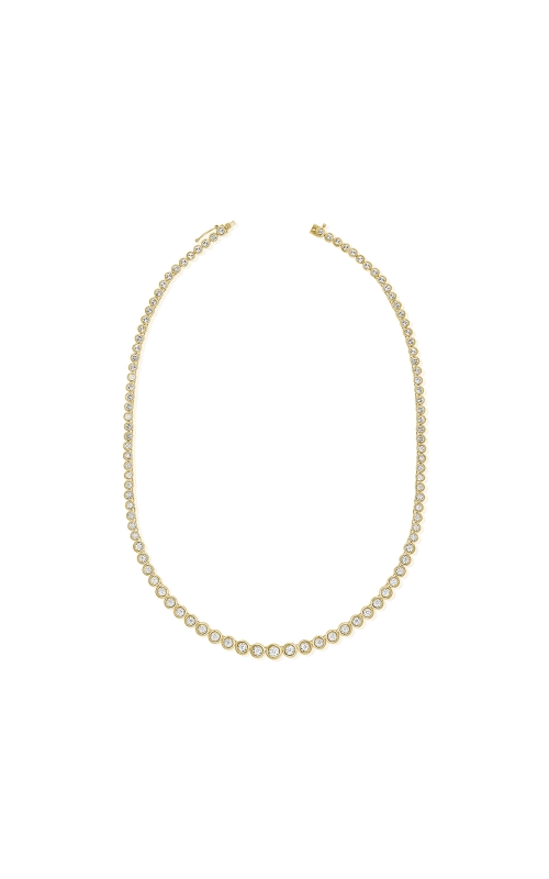 Women's Diamond Bezel Tennis Necklace in 14K Yellow Gold