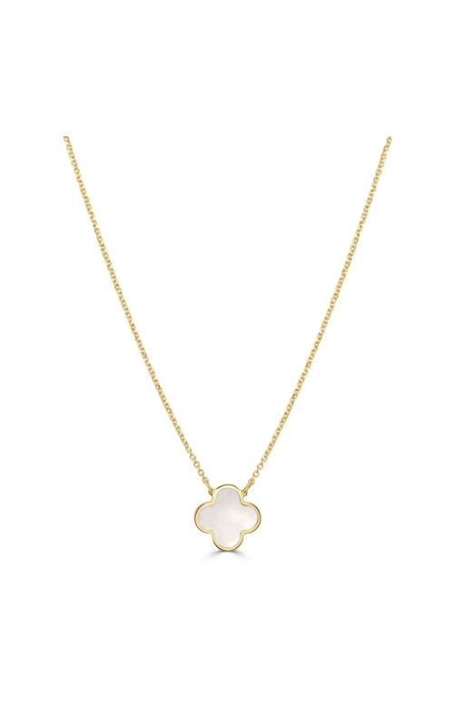Women's Mini Clover Mother of Pearl Pendant Necklace in 14K Yellow Gold Women's Mini Clover Mother of Pearl Pendant Necklace in 14K Yellow Gold