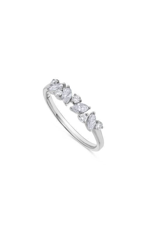 Women's Round and Marquise Diamond Ring 1/2 CTW in 14K White Gold