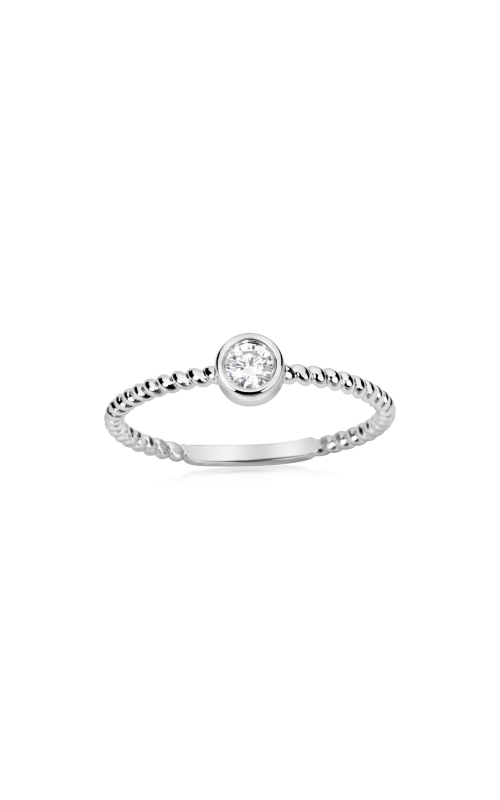 Women's Diamond Bezel Rope Band Ring 1/10 CTW in 14K White Gold
