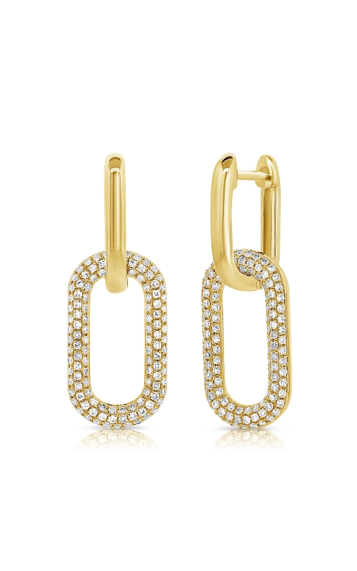 Women's Diamond 2 Link Earrings 5/8 CTW in 14K Yellow Gold