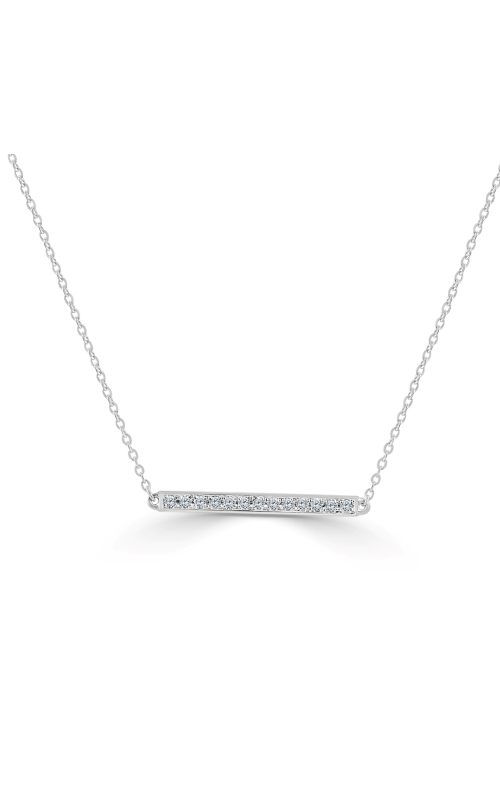 Women's Classic Diamond Bar Necklace 1/10 CTW in 14K White Gold