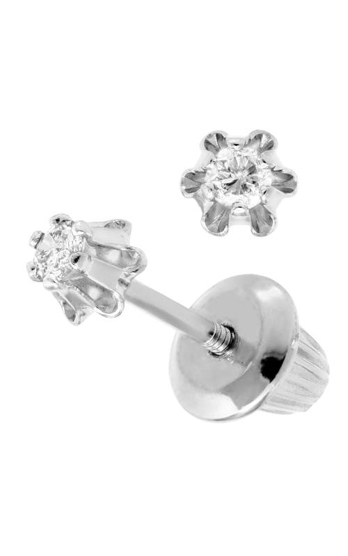 Children's Diamond Earrings 1/20 CTW in 14K White Gold