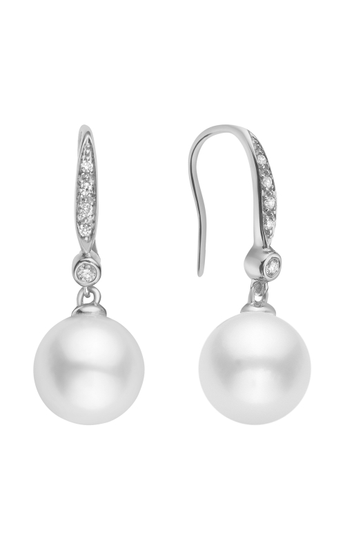 Women's Freshwater Pearl Dangle Earrings in 14K White Gold