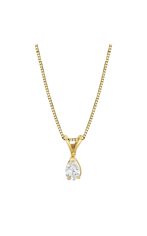 Women's Diamond Pear Pendant Necklace 1/5 CTW in 14K Yellow Gold