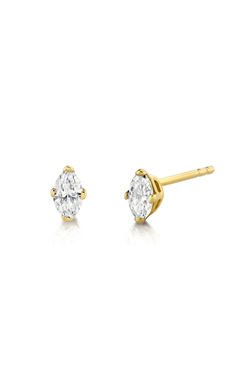 Women's Diamond Marquise Stud Earrings 1/4 CTW in 14K Yellow Gold