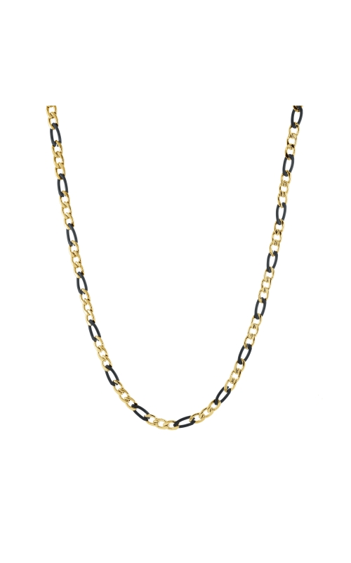 Italgem 22 Figaro Chain Necklace in Two-Tone Stainless Steel