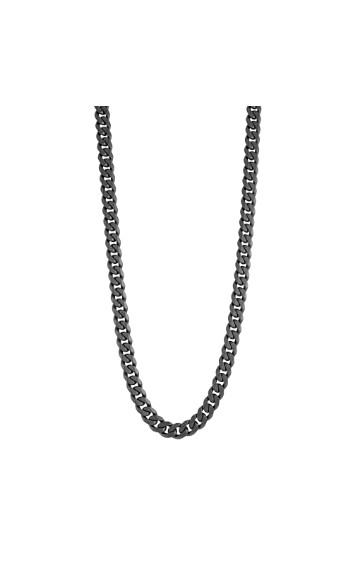 Italgem Cuban 22 Chain Necklace in Black Ion Plated Stainless Steel