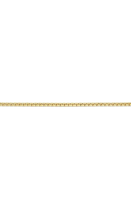 22 2.5mm Solid Round Box Chain In 14K Yellow Gold