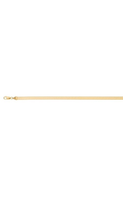 18 Herringbone Chain 4MM in 14K Yellow Gold