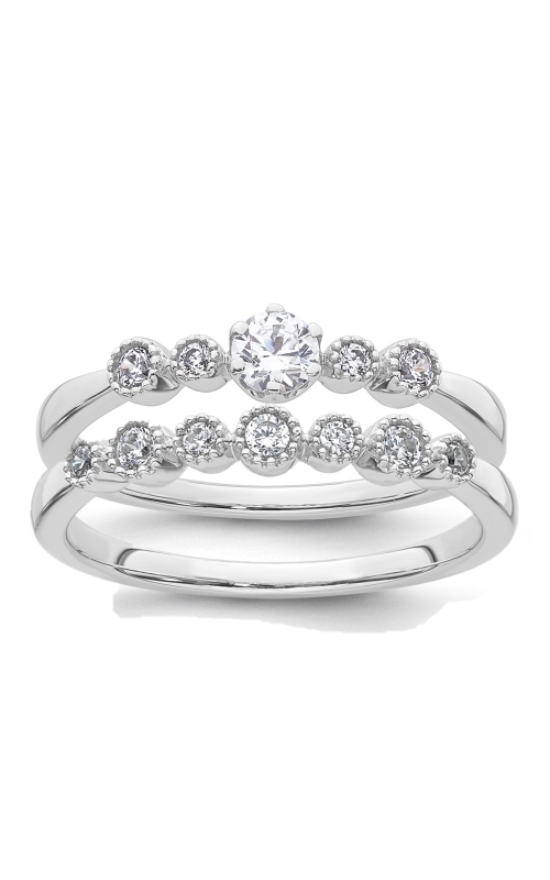 Two Hearts Women's Diamond Trio Set 1/5 Round Center 3/8 CTW in 10K White Gold