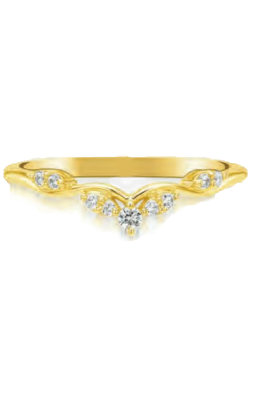 Only You Diamond Chevron Band 1/10 CTW in 14K Yellow Gold