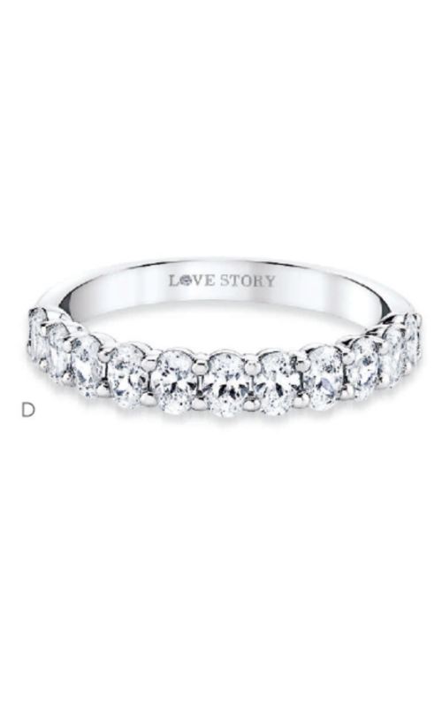 Women's Diamond Anniversary Ring 1 CTW Oval Shape in 14K White Gold